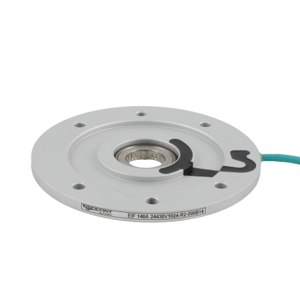 Фланцевый энкодер INNOCONT D=90, нержавеющая сталь, полый вал 11мм, 1024 имп/об, 5...30VDC, TTL/HTL, IP67, кабель 2м, фланец B14