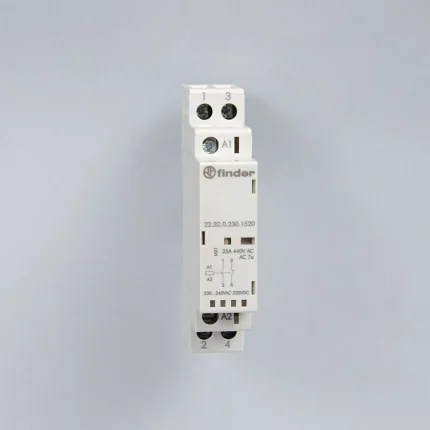223202301520 | Контактор, 1НО+1НЗ, 25 А, 230В AC/DC, мех.индикатор + LED, AgNi, Finder