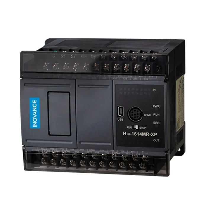 H1U-1614MT-XP | ПЛК H1U 16 дискретных входов, 14 выходов транзисторных NPN, 1 x RS485, 1 x RS422, 1 x USB, Inovance