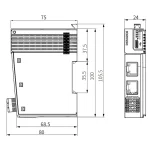 GL20-RTU-EIP | Удаленная корзина для модулей GL20, протокол Ethernet/IP , Inovance — изображение 2