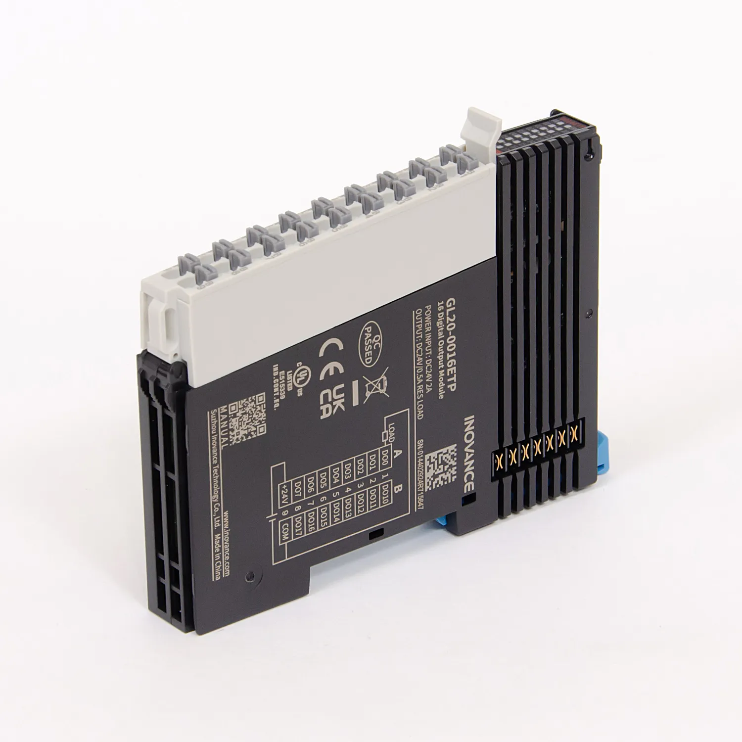 GL20-0016ETP | Модуль расширения для ПЛК Easy, 16 выходов транзисторных PNP, клеммы Push-in, Inovance