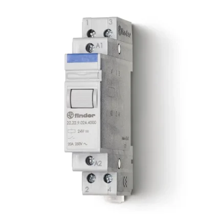 222281104000 | Моностабильное реле, серия 22, 2НО, 20 А, управление 110В AC, Finder