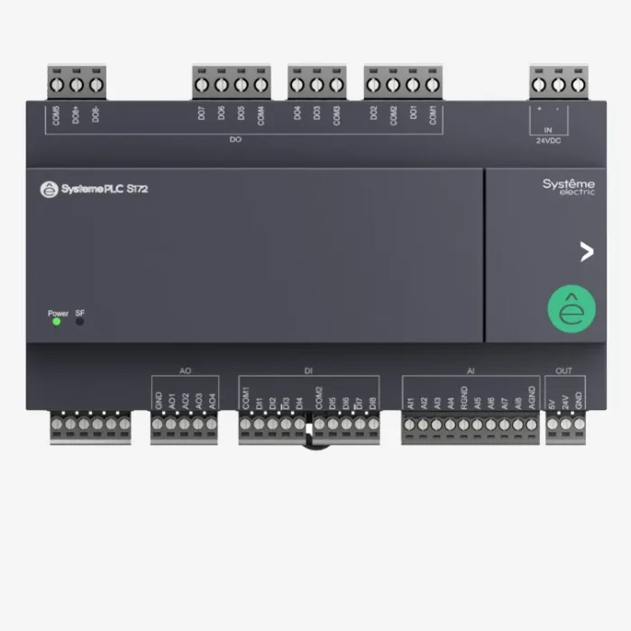 SM172EMIO2800 | Смешанный модуль ввода/вывода; 24 VDC; 28 IO: 8 DI, 8 DO (реле), 8 AI, 4 AO, Systeme Electric