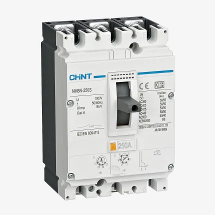 367775 | Автоматический выключатель NM8N-250HVS TM 3P 125А 50кА с регулируемым термомагнитным расцепителем, Chint