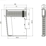 GL20-8ADI | Модуль расширения 8 аналоговых входов (ток), клеммы Push-in, потребление 100 мА, Inovance — изображение 2