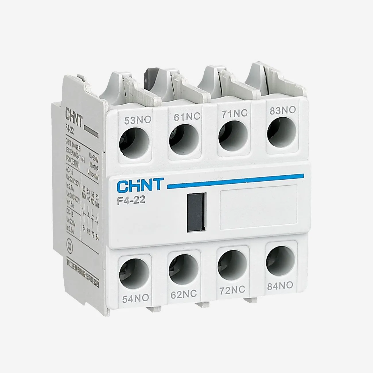 439520 | Приставка доп.контакты F4-22 к контактору NC1, NC2, NC8, Chint