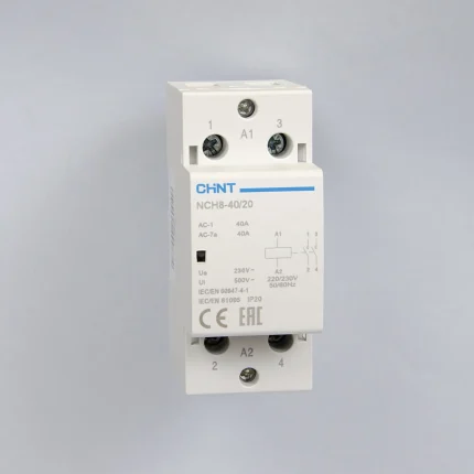 256081 | Контактор модульный NCH8-40/20 40А 2НО AC 220/230В, 50Гц, Chint