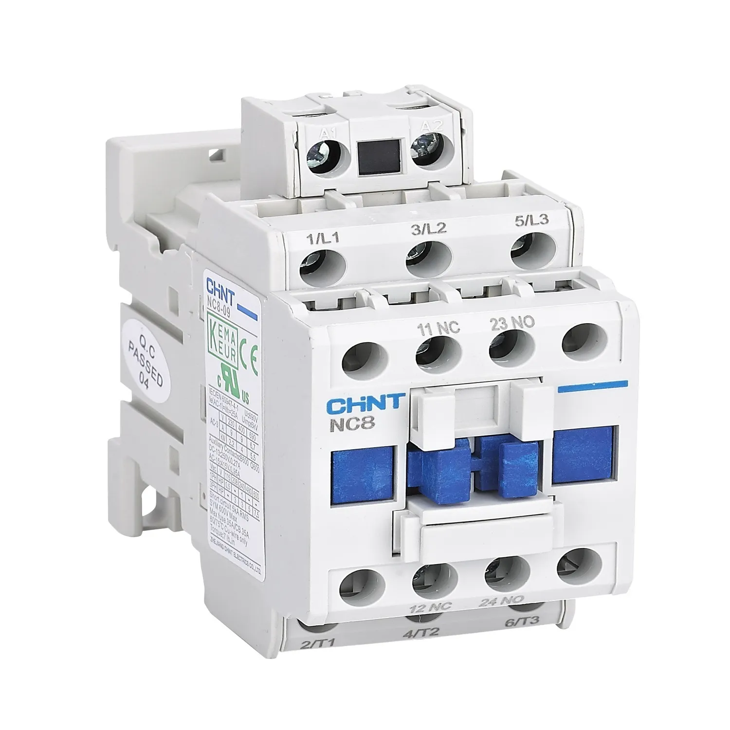 572292 | Контактор NC8-18/22/W 4P(2НО+2НЗ) 18А AC/DC (48~130В), Chint