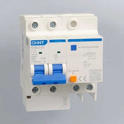 819977 | Дифференциальный автомат NXBLE-63 2P C16 30мА тип AC 6кА, Chint