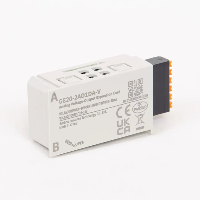 GE20-2AD1DA-V | Карта расширения ПЛК Easy, 2 аналоговых входа, 1 выход, диапазон - напряжение, Inovance