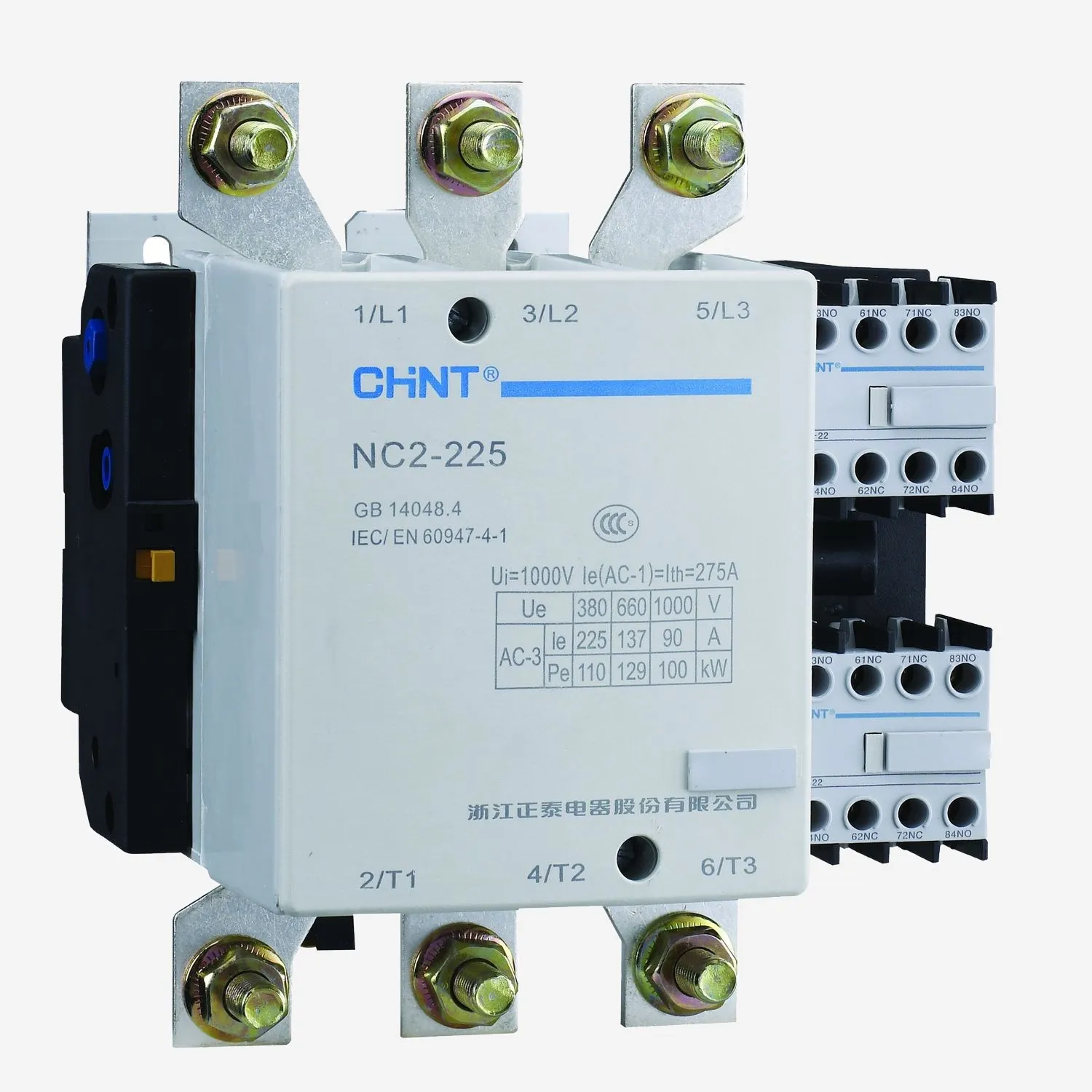 671401 | Контактор NC2-225/4 225А 4P 220-240В/АС3 50Гц, Chint