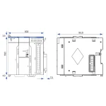 AM401-CPU1608TN | ПЛК AM401, 16 входов, 8 выходов NPN, 4 сервооси, 8 локальных модулей расширения, Inovance — изображение 2