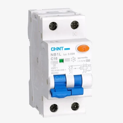 203019 | Дифференциальный автомат NB1L 1P+N C16 30мА тип A 6кА (36mm), Chint