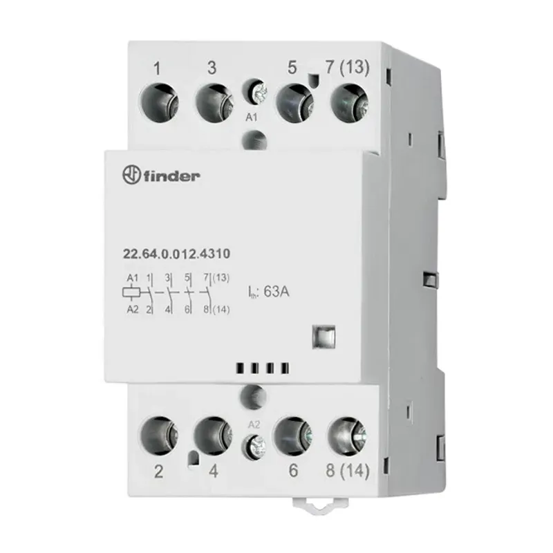 226402304310 | Контактор, 4НО, 63 А, 230В AC/DC, мех.индикатор, AgSnO2, Finder