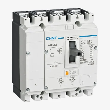 269328 | Автоматический выключатель NM8NDC-400B TM 4P 250А 25кА с регулируемым термомагнитным расцепителем, Chint